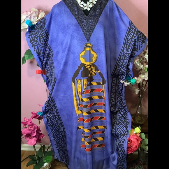 🌷NWT WINLAR WATER PRINCESS COVERUP/ CAFTAN - Picture 5 of 14